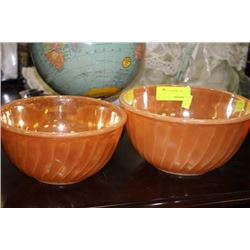 PAIR OF FIREKING BOWLS