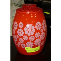 VINTAGE GLASS COOKIE JAR