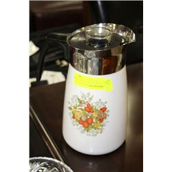 VINTAGE CORNINGWARE COFFEE POT PERCOLATOR