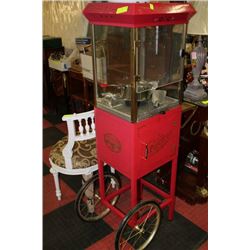 OLD FASHION MOVIE TIME POPCORN MAKER ON WHEELS