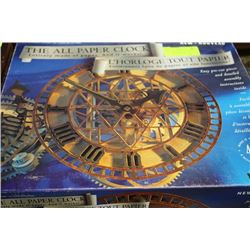 THE ALL PAPER CLOCK - ENTIRELY MADE OF PAPER AND