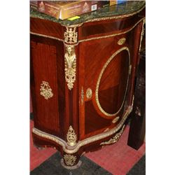 MARBLETOP HALL STAND W GOLD TOE ACCENTS DOOR NEEDS