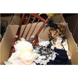 BOX OF ESTATE COLLECTOR DOLLS