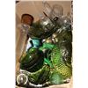 Image 1 : BOX OF GREE GLASS DISHES