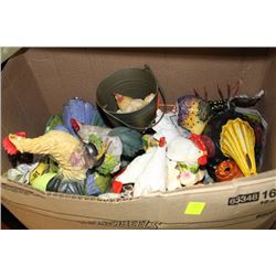 BOX W ROOSTER ORNAMENT COLLECTION