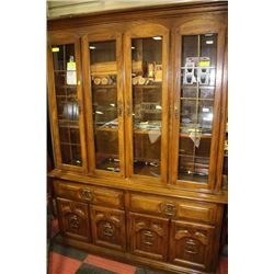 WOOD BUFFET AND HUTCH