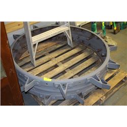 LARGE STEEL FIREPIT WHEEL 3 1/2FT DIAMETER