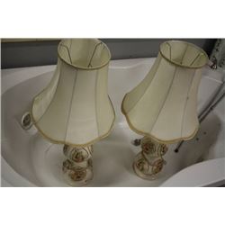 PAIR OF VINTAGE HANDPAINTED LAMPS