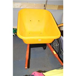 TRUE TEMPER TWO WHEEL BARREL YELLOW 8 CUBIC FT