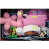 Image 1 : GIRLS XL TUB, PINK FLOWER LIGHTS, BARBIE BUS,