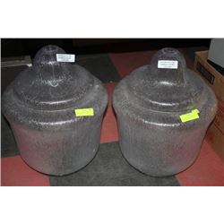 PAIR OF ENTRANCE OR STREET LIGHT COVERS X2