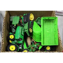BOX OF JOHN DEER DIECAST TOYS