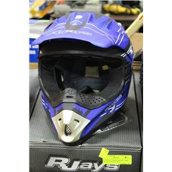 RJAYS MOTOCROSS HELMET, NEW YOUTH XL BLUE/L BLUE