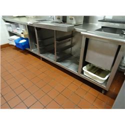 10' S/S Equipment Stand w/Sink & Storage