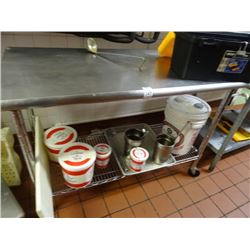 4' S/S Table w/Metro Shelf Cart