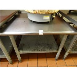 3' S/S Equipment Stand w/Backsplash & Undershelf