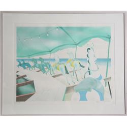 Clarence Holbrook Carter, Carousel by the Sea, Lithograph