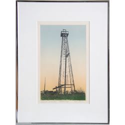 Dale Conm, Derrick At Dusk, Aquatint Etching