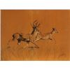 Image 1 : Jean Ettner, Deer Run, Pastel on Velvet