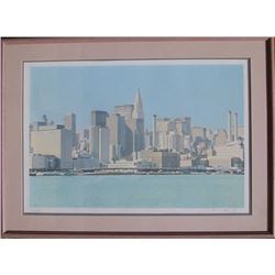 H.N. Han, New York Skyline, Silkscreen