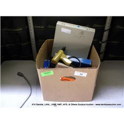 BOX: ASSORTED ELECTRONICS – POWER SUPPLIER SWITCHS (print sequence:) 65812