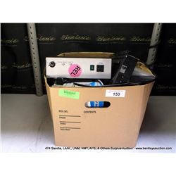 BOX: MISCELLANEOUS ELECTRONICS-POWER SUPPLY, GAUGES (print sequence:) 65821