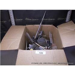 BOX: MISC HARDWARE, BOLTS, LATHE