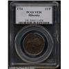 Image 1 : 1724 1/2P Hibernia Halfpenny VF30 PCGS.