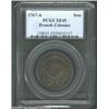 Image 1 : 1767-A 9DEN French Colonies Copper Sou, RF Counterstamp XF45 PCGS.