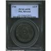 Image 3 : 1766 1/2P Pitt Halfpenny, Silvered AU55 PCGS.