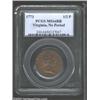 Image 1 : 1773 1/2P Virginia Halfpenny, No Period MS64 Red and Brown PCGS.