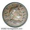 Image 1 : 1760 1/2P Hibernia-Voce Populi Halfpenny MS63 Brown PCGS.
