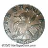Image 2 : 1760 1/2P Hibernia-Voce Populi Halfpenny MS63 Brown PCGS.