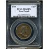 Image 3 : 1760 1/2P Hibernia-Voce Populi Halfpenny MS63 Brown PCGS.