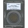 Image 1 : 1783 1C Washington &amp; Independence Cent, Large Military Bust XF40 PCGS.