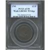 Image 1 : 1795 1/2P Washington Liberty &amp; Security Halfpenny, Plain Edge AU50 PCGS.