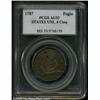 Image 1 : 1787 1C Fugio Cent, STATES UNITED, Cinquefoils AU53 PCGS.