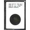 Image 1 : 1794 1C Head of 1793--Damaged, Corroded--ANACS. Good Details, Net AG3.
