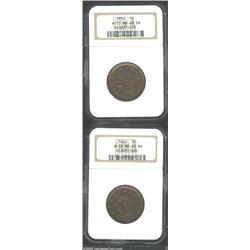 1850 MS63 Brown NGC,