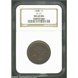 1848 1C MS65 Brown NGC.