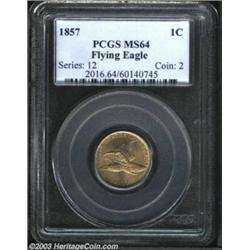 1857 1C MS64 PCGS.