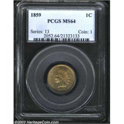 1859 1C MS64 PCGS.