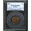 Image 1 : 1864 1C Bronze MS65 Red and Brown PCGS.