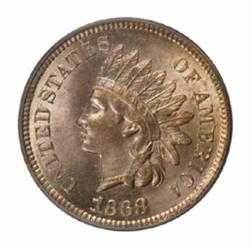 1868 1C MS65 Red ICG.