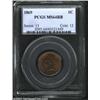 Image 1 : 1869 1C MS64 Red and Brown PCGS.