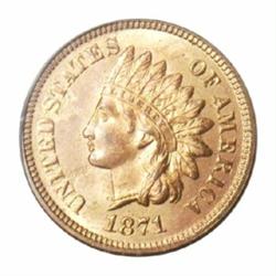 1871 1C MS64 Red PCGS.