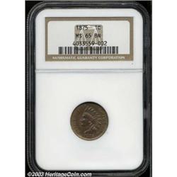 1875 1C MS65 Brown NGC.