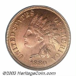 1880 1C MS66 Red PCGS.