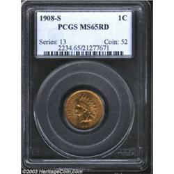 1908-S 1C MS65 Red PCGS.