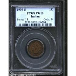 1909-S 1C VG10 PCGS.